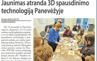 Jaunimas atranda 3D spausdinimo technologiją Panevėžyje